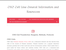 Tablet Screenshot of cho-cell-transfection.com